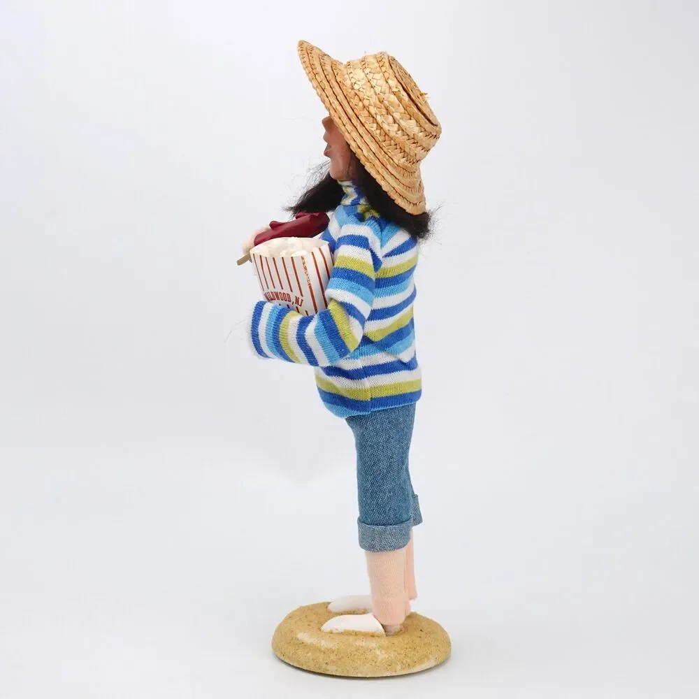 RARE Byers Choice 2008 Outer Banks Seashore Beach Girl w/ Popcorn & Popsicle